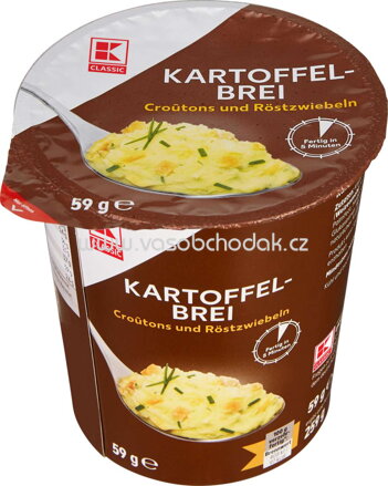 K-Classic Kartoffelbrei Croutons & Röstzwiebel im Becher, 59g