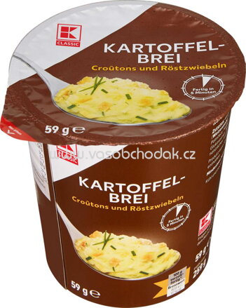 K-Classic Kartoffelbrei Croutons & Röstzwiebel im Becher, 59g