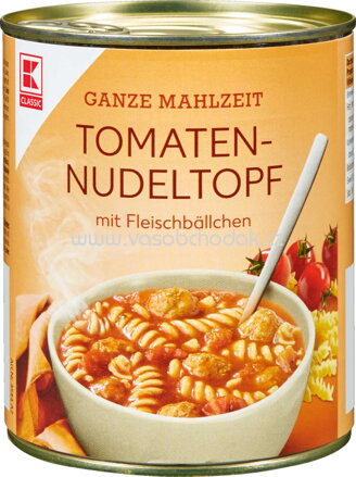 K-Classic Tomaten Nudeltopf mit Fleischbällchen, 800g