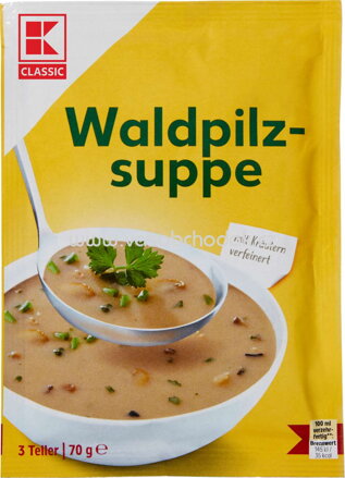 K-Classic Waldpilzsuppe, 3 Portionen, 70g