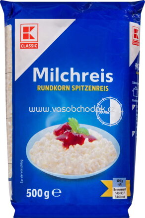 K-Classic Milchreis Rundkorn Spitzenreis, 500g