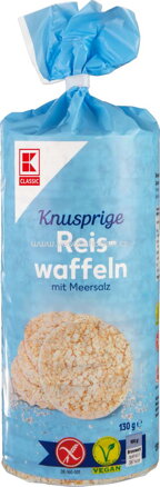 K-Classic Knusprige Reiswaffeln mit Meersalz, 130g