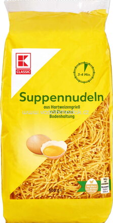 K-Classic Suppennudeln mit Ei, 500g