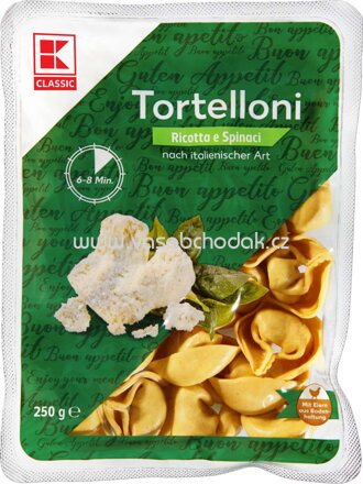 K-Classic Tortelloni Ricotta e Spinaci nach italienische Art, 250g