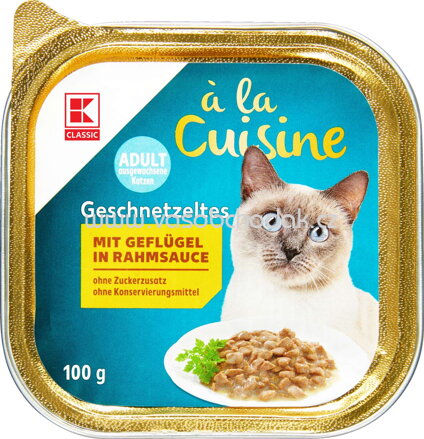 K-Classic ala Cuisine Geschnetzeltes mit Geflügel in Rahmsauce, 100g