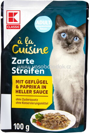 K-Classic ala Cuisine Zarte Streifen mit Geflügel & Paprika in Heller Sauce, 100g