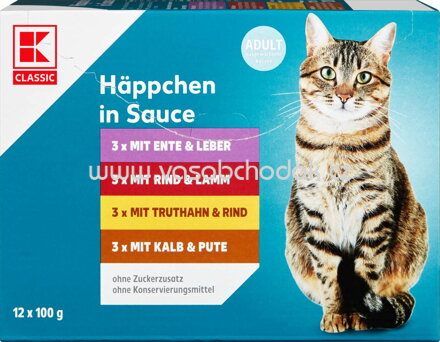 K-Classic Häppchen in Sauce, 12x100g