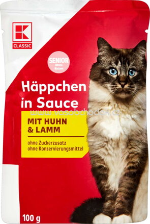 K-Classic Häppchen in Sauce mit Huhn & Lamm, 100g