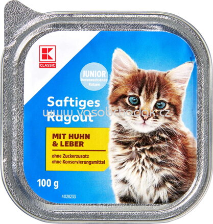 K-Classic Saftiges Ragout mit Huhn & Leber, 100g