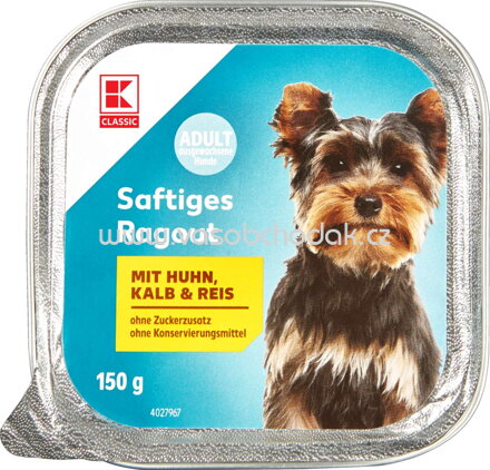 K-Classic Saftiges Ragout mit Huhn, Kalb & Reis, 150g