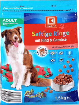 K-Classic Saftige Ringe mit Rind & Gemüse, 1,5 kg