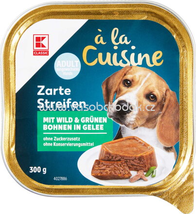 K-Classic ala Cuisine Zarte Streifen mit Wild & Grünen Bohnen in Gelee, 300g