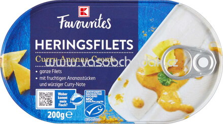 K-Favourites Heringsfilets Curry Ananas Creme, 200g
