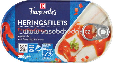 K-Favourites Heringsfilets Paprika Creme, 200g