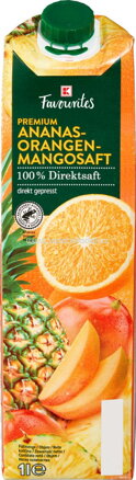 K-Favourites Premium Ananas Orangen Mangosaft, 1l