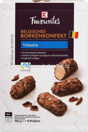 K-Favourites Belgisches Borkenkonfekt Vollmilch, 150g