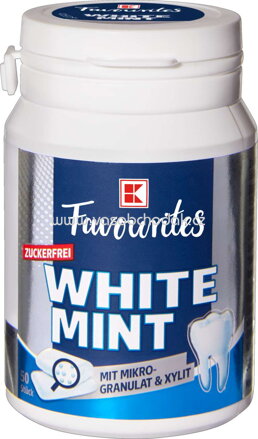 K-Favourites Kaugummi White Mint, zuckerfrei, 50 St