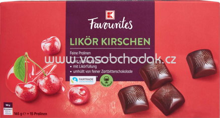 K-Favourites Likör Kirschen feine Pralinen, 165g