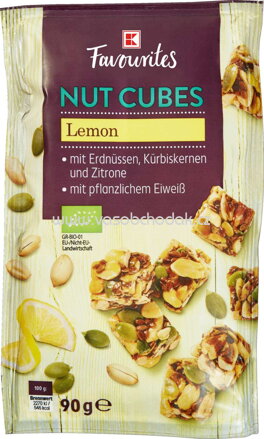 K-Favourites Nut Cubes Lemon, 90g