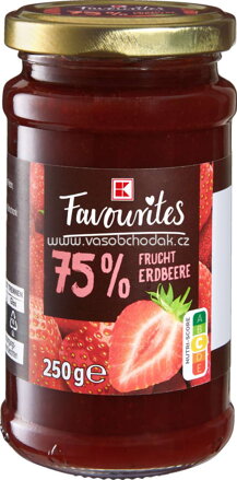 K-Favourites Konfitüre 75% Erdbeere, 250g