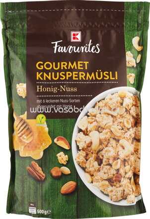 K-Favourites Gourmet Knuspermüsli Honig-Nuss, 500g