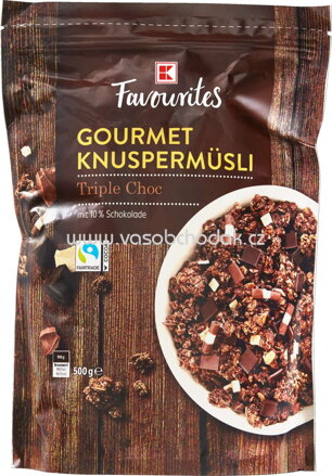 K-Favourites Gourmet Knuspermüsli Triple Choc, 500g