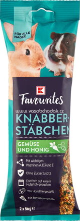 K-Favourites Knabber Stäbchen Gemüse und Honig, 112g