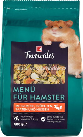 K-Favourites Menü Für Hamster mit Gemüse, Früchten, Saaten und Nüssen, 400g