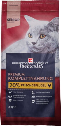 K-Favourites Premium Komplettnahrung 20% Frischgeflügel, Senior, 750g