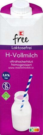 K-Free Laktosefrei H-Milch 3,8% Fett, 1l