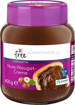 K-Free Laktosefrei Nuss Nougat Creme, 400g