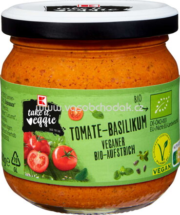 K-Take it Veggie Aufstrich Tomate Basilikum, 180g