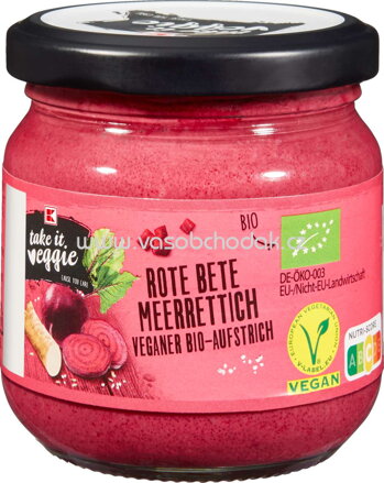 K-Take it Veggie Aufstrich Rote Bete Meerrettich, 180g