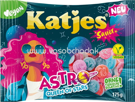 Katjes Astro Queen of Stars Sauer, 175g