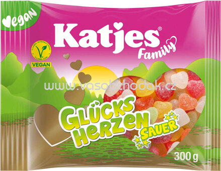 Katjes Family Glücksherzen Sauer, 300g