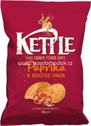 Kettle Chips Paprika & Roasted Onion, 130g