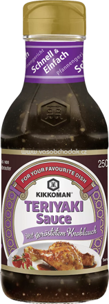 Kikkoman Teriyaki Sauce mit geröstetem Knoblauch, 250 ml
