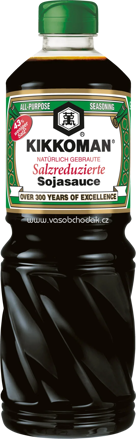 Kikkoman Natürlich Gebraute Salzreduzierte Sojasauce, 1l