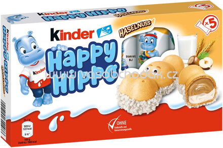 Kinder Happy Hippo Haselnuss, 5 St, 103,5g