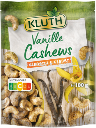 Kluth Vanille Cashews, geröstet & gesüßt, 100g