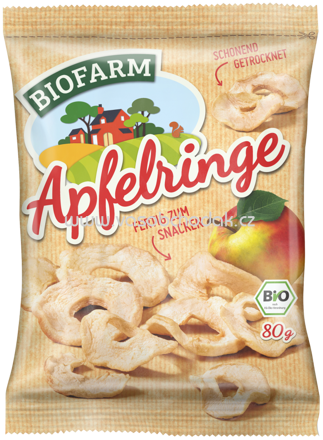 Kluth Biofarm Apfelringe, 80g