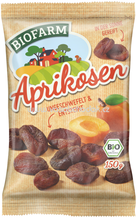 Kluth Biofarm Aprikosen, ungeschwefelt & entsteint, 150g