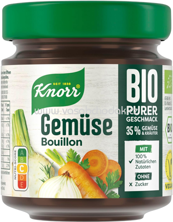 Knorr Bio Gemüse Bouillon Glas 5,5l
