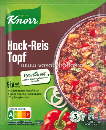 Knorr Fix Hackgerichte Hack Reis Topf, 1 St