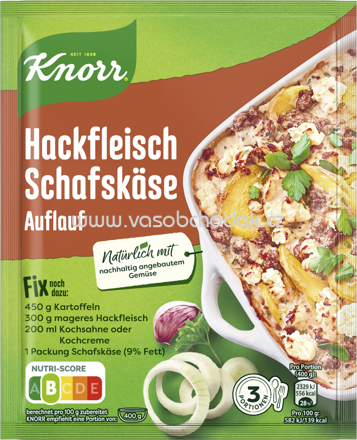 Knorr Fix Hackgerichte Hackfleisch Schafkäse Auflauf, 1 St