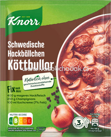 Knorr Fix Hackgerichte Schwedische Hackbällchen Köttbullar, 1 St