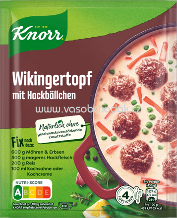 Knorr Fix Familien Wikingertopf mit Hackbällchen, 1 St