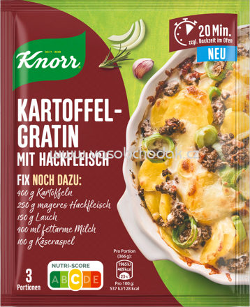 Knorr Fix Kartoffel Gratin mit Hackfleisch, 1 St