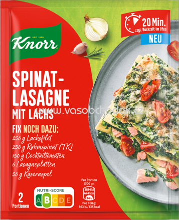 Knorr Fix Spinat Lasagne mit Lachs, 1 St