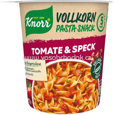 Knorr Vollkorn Pasta Snack Tomate & Speck, Becher, 57g